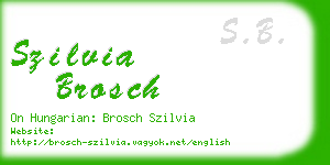 szilvia brosch business card